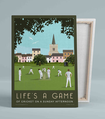 Life Is A Game Canvas, Cricket Canvas, Sport Canvas, Wall Art Canvas, Gift Canvas