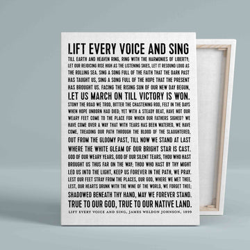 Lift Every Voice And Sing Canvas, Music Canvas, Song Canvas, lyric Song Canvas, Canvas Wall Art, Canvas Prints, Gift Canvas