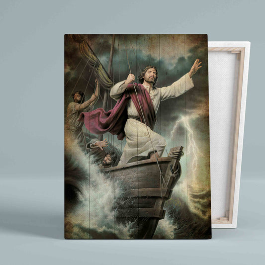 Master The Tempest Is Raging Canvas, Jesus Canvas, God Canvas, Wall Art Canvas