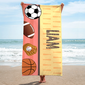 Personalized Beach Towels, Custom Beach Towels, Sporting Beach Towels