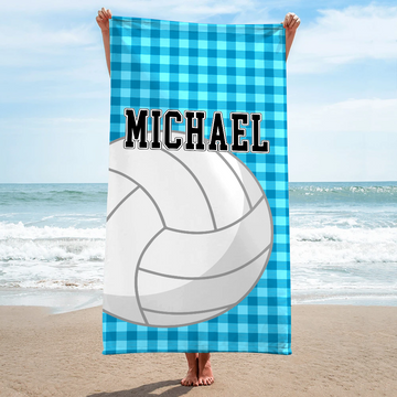 Volleyball Beach Towel, Personalized Beach Towel for Adult, Custom Beach Towels, Beach Towels