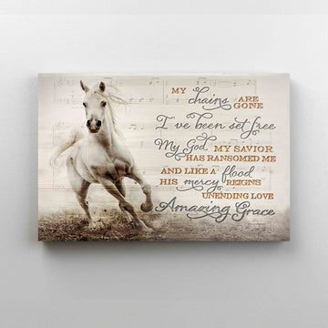 My Chasing Are Gone Canvas, Amazing Grace Canvas, Horse Canvas, Wall Art Canvas