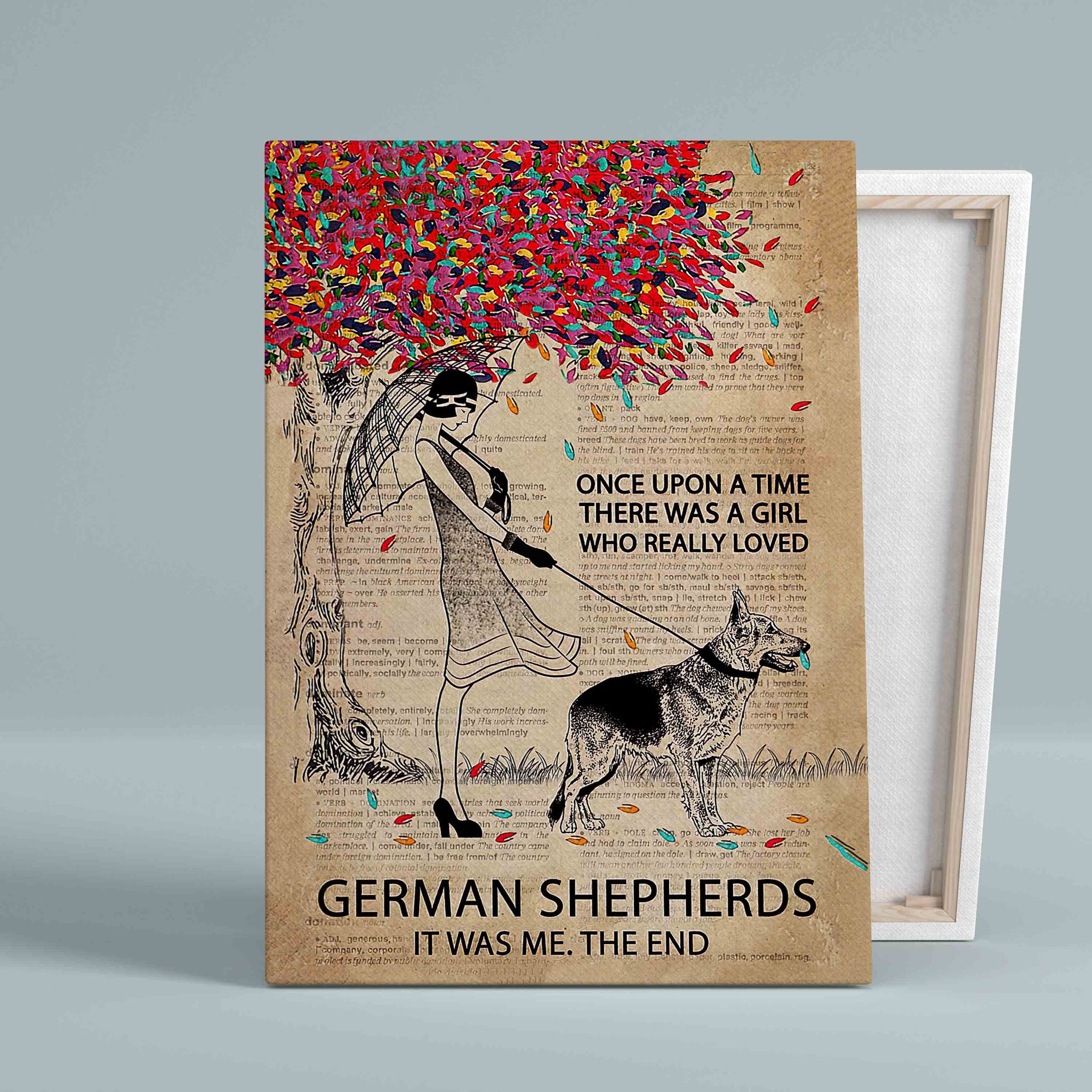 Once Upon A Time Canvas, German Shepherds Canvas, Dog Canvas, Wall Art Canvas