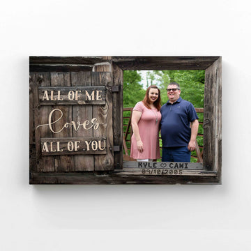 Personalized Image Canvas, All Of Me Loves All Of You Canvas, Wedding Anniversary Canvas, Family Canvas