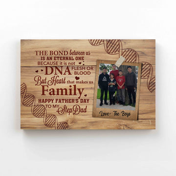 Personalized Image Canvas, Father's Day Canvas, Father Canvas, Family Canvas, Custom Name Canvas