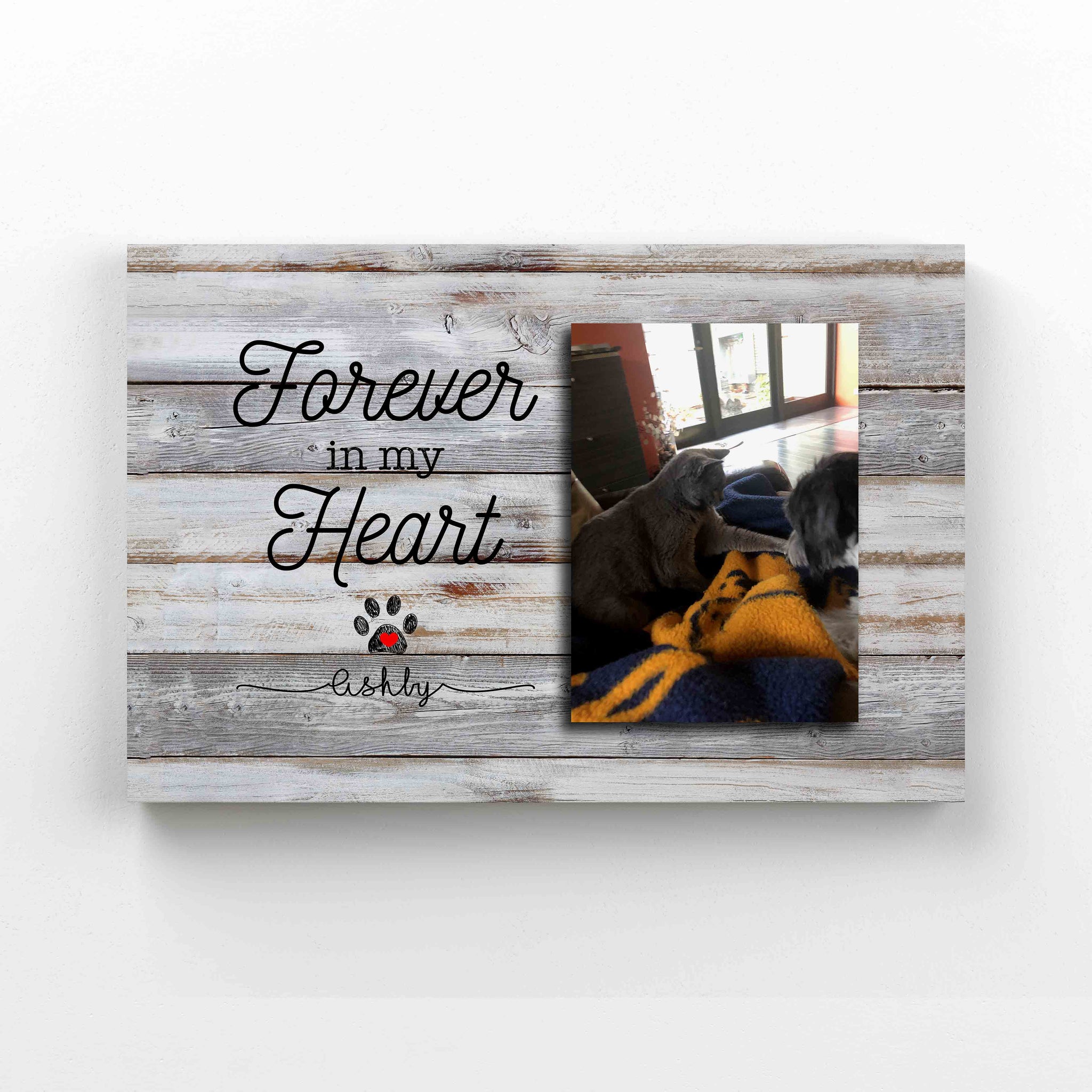 Personalized Image Canvas, Forever In My Heart Canvas, Gift Canvas, Memorial Canvas