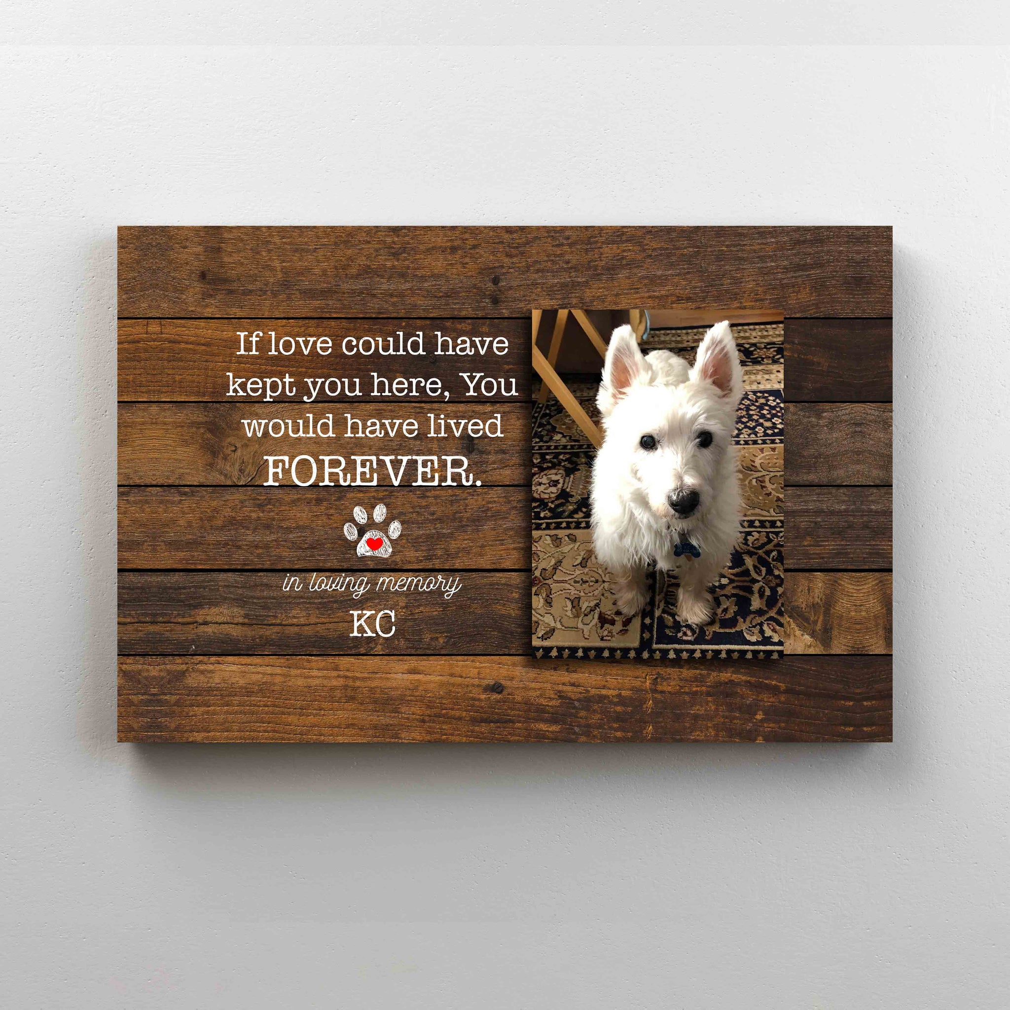 Personalized Image Canvas, If Love Could Have Kept You Here Canvas, Pet Memorial Canvas