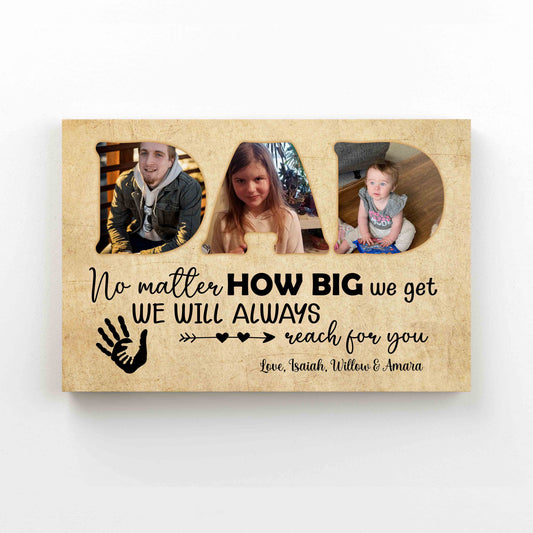 Personalized Image Canvas, Father Canvas, Family Canvas, Custom Name Canvas, Canvas Wall Art