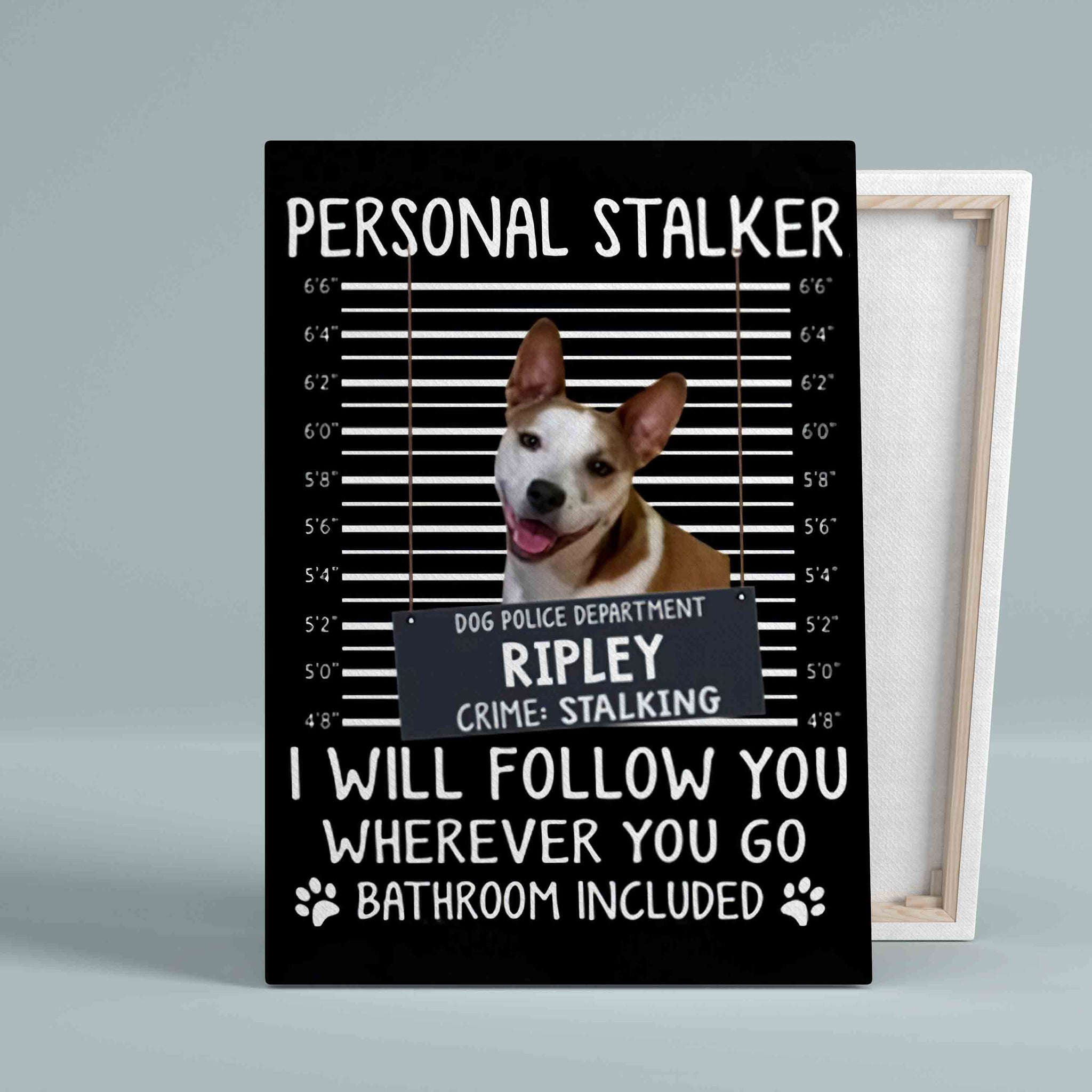 Personalized Image Canvas, Personal Stalker Canvas, Dog Canvas, Gift Canvas