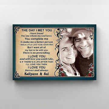Personalized Image Canvas, The Day I Met You Canvas, Family Canvas, Wedding Anniversary Canvas