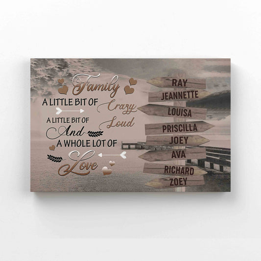 Personalized Name Canvas, Lake Canvas, Bridge Canavs, Family Canvas, Wall Art Canvas, Gift Canvas