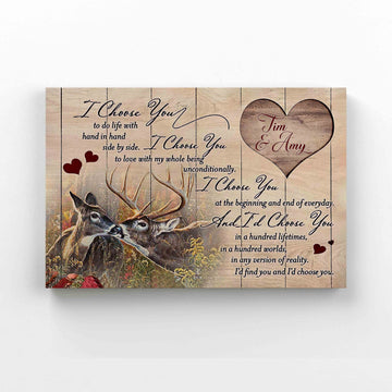 Personalized Name Canvas, I Choose You To Do Life Canvas, Wedding Anniversary Canvas
