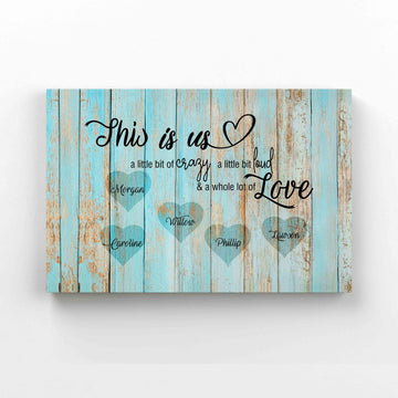 Personalized Name Canvas, This Is Us Canvas, Family Canvas, Wall Art Canvas