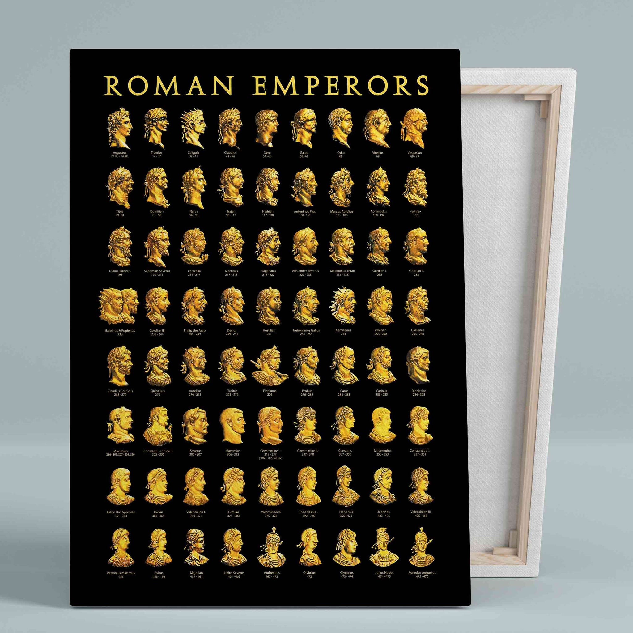 Roman Emperors Canvas, Roman Canvas, Wall Art Canvas, Canvas Prints, Gift Canvas