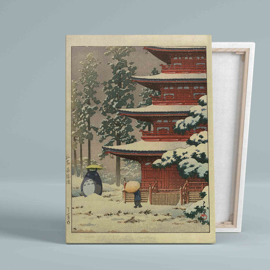 Saishoin Temple In Snow Canvas, Asian Canvas, Wall Art Canvas, Gift Canvas