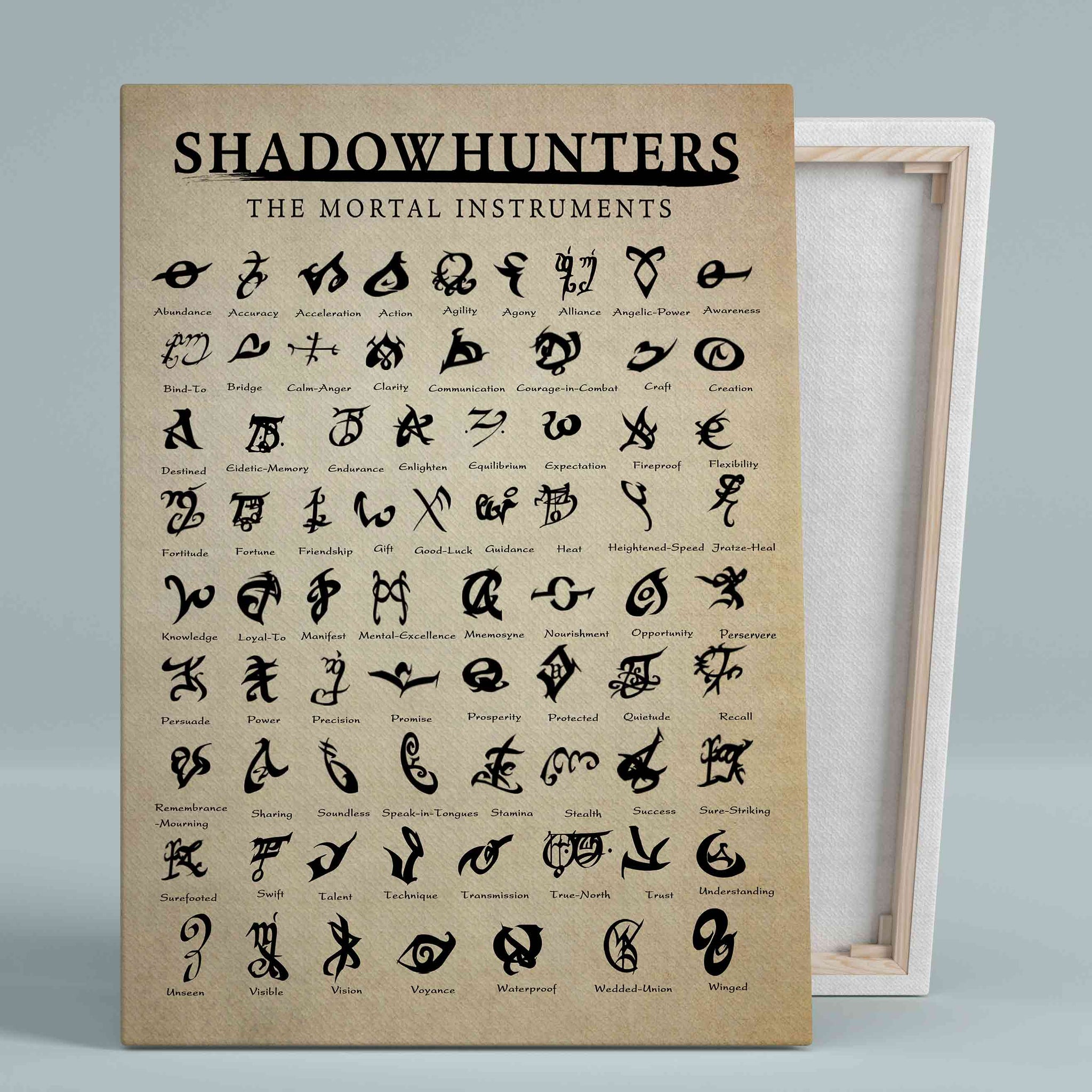 Shadow Hunters Canvas, Mortal Instruments Canvas, Canvas Prints, Wall Art Canvas, Gift Canvas