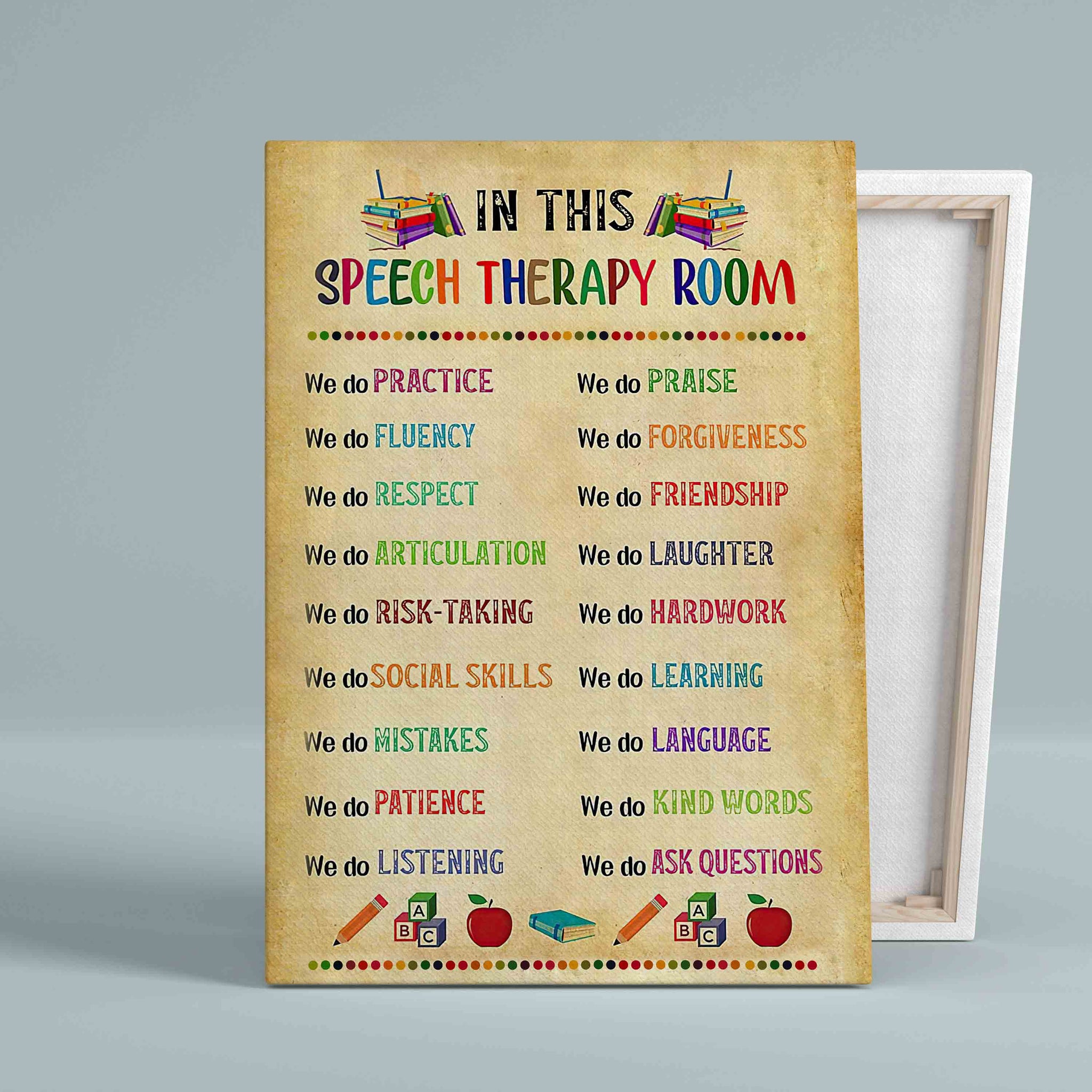 Speech Therapy Room Canvas, Classroom Canvas, Wall Art Canvas, Gift Canvas