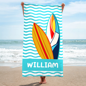 Surfing Beach Towel, Personalized Beach Towels, Custom Beach Towels, Beach Towels, Pool Towels