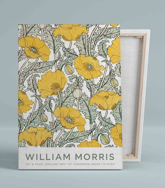 William Morris Canvas, Poppy Flower Canvas, Flower Canvas, Canvas Wall Art, Canvas Prints, Gift Canvas